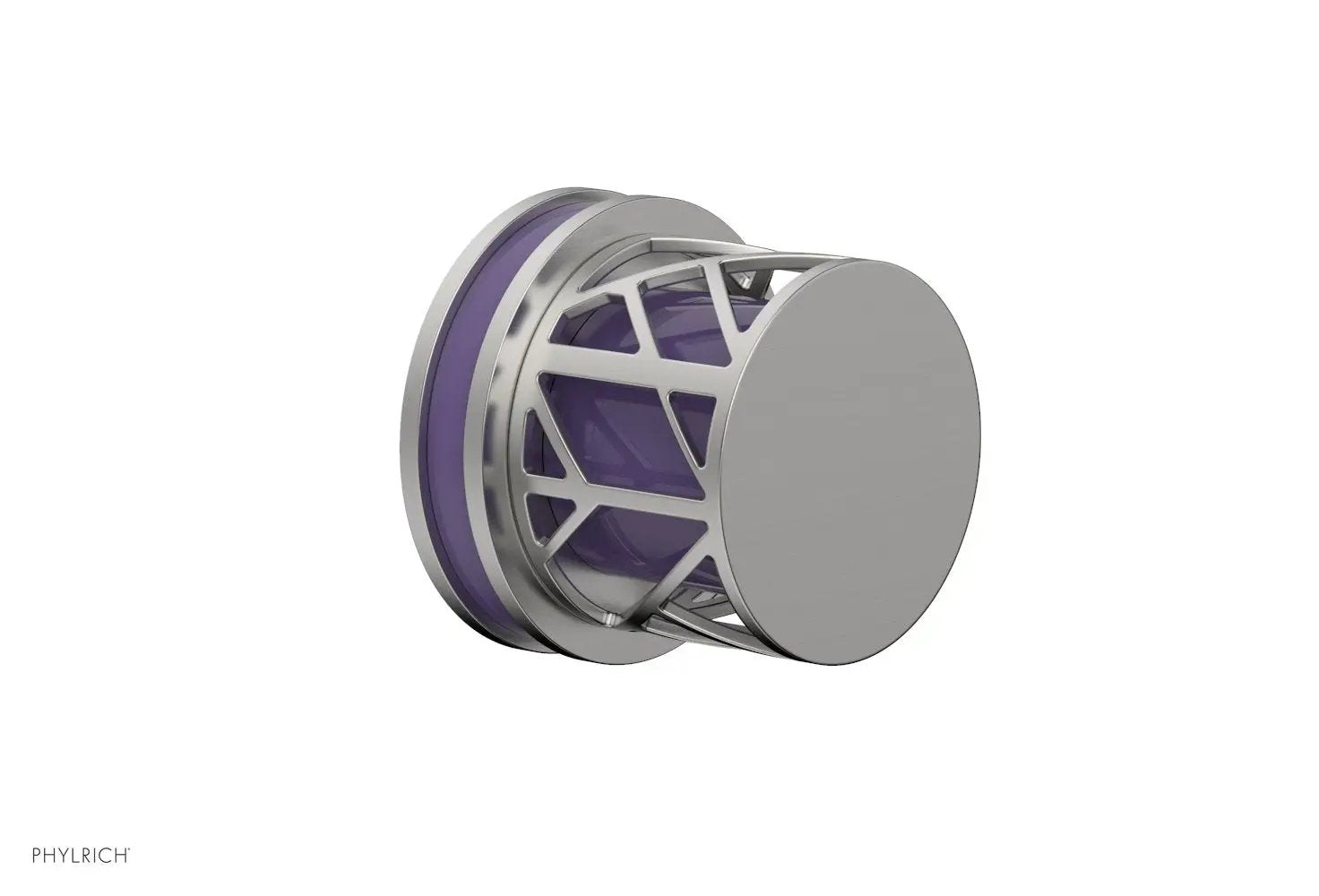 Phylrich JOLIE Volume Control/Diverter Trim - Round Handle with "Purple" Accents by Phylrich