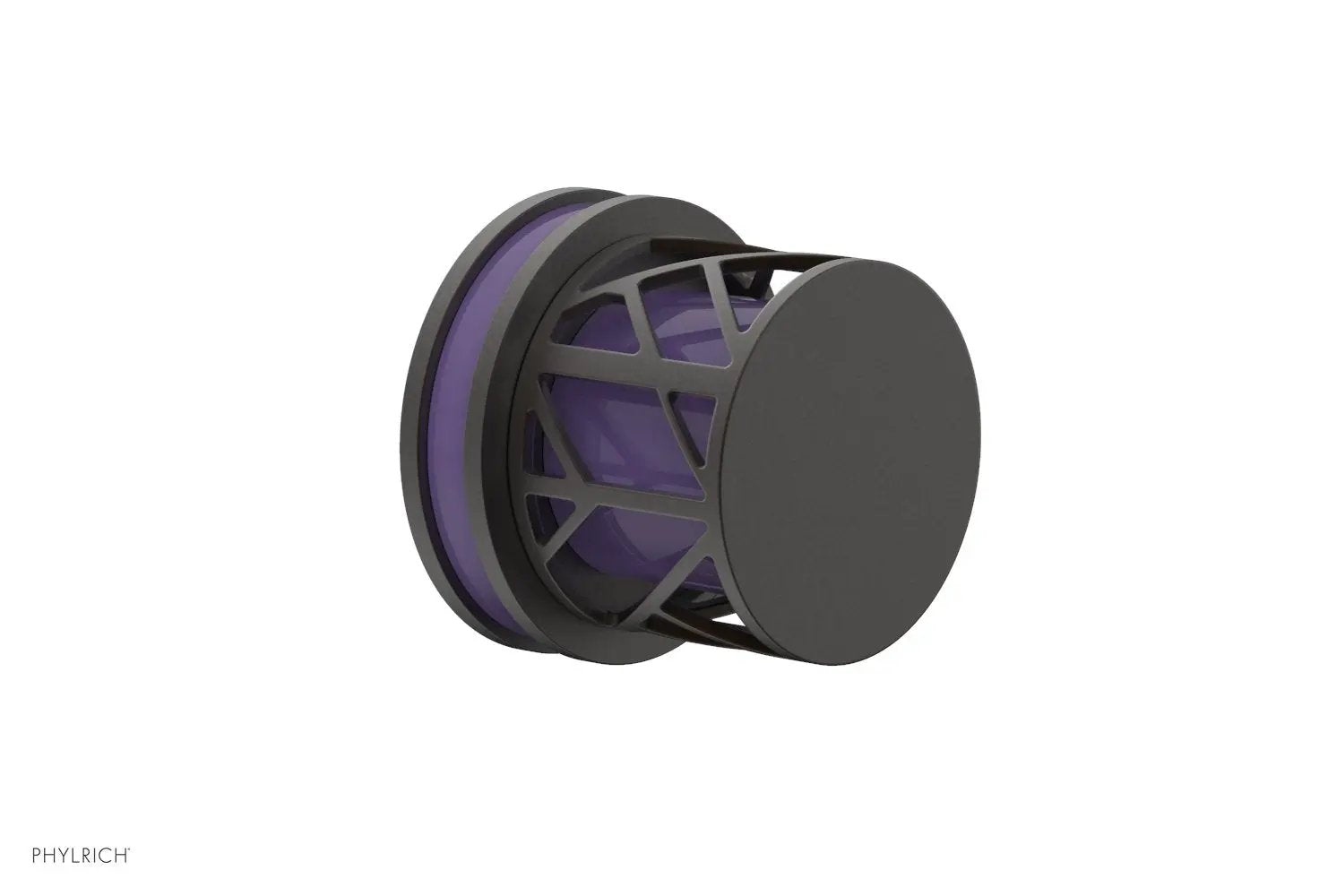 Phylrich JOLIE Volume Control/Diverter Trim - Round Handle with "Purple" Accents by Phylrich