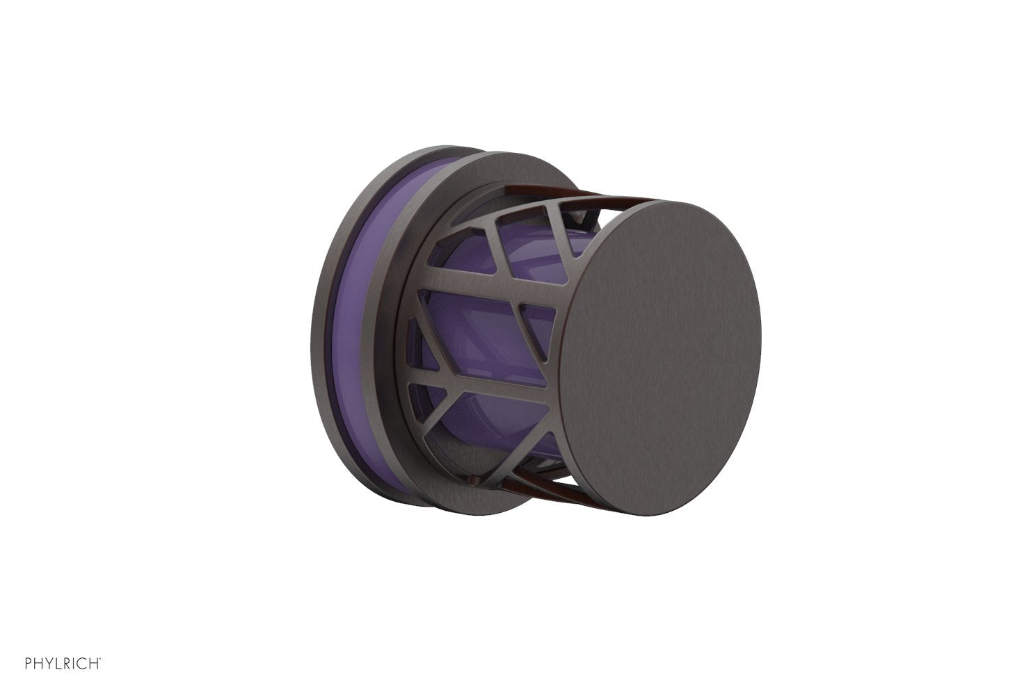 Phylrich JOLIE Volume Control/Diverter Trim - Round Handle with "Purple" Accents