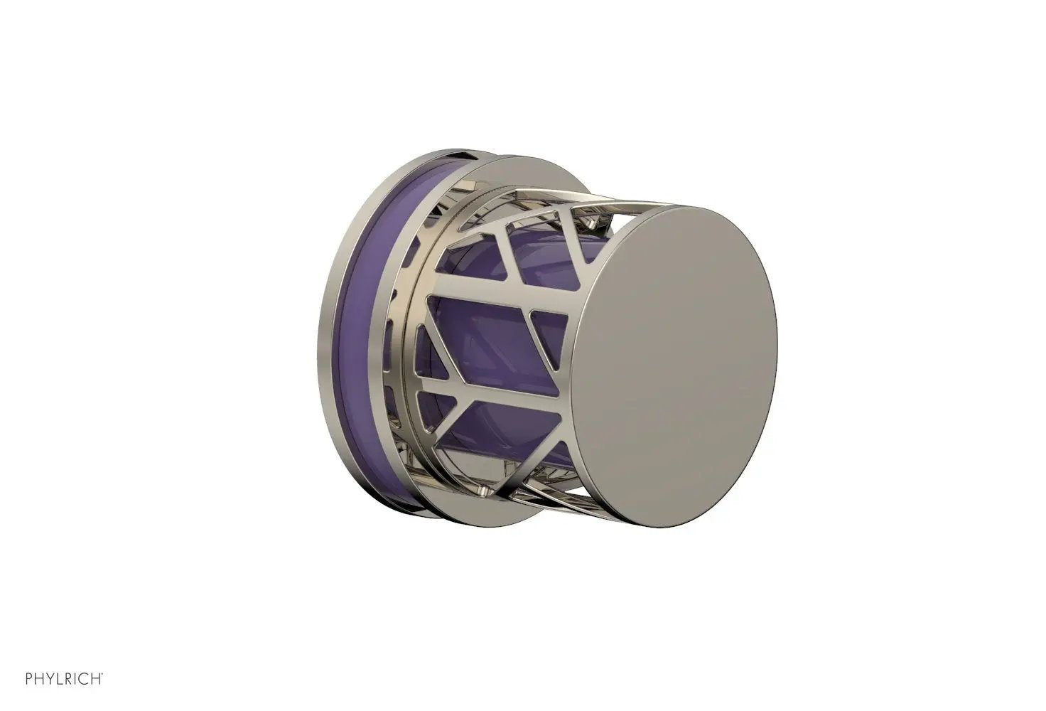 Phylrich JOLIE Volume Control/Diverter Trim - Round Handle with "Purple" Accents by Phylrich