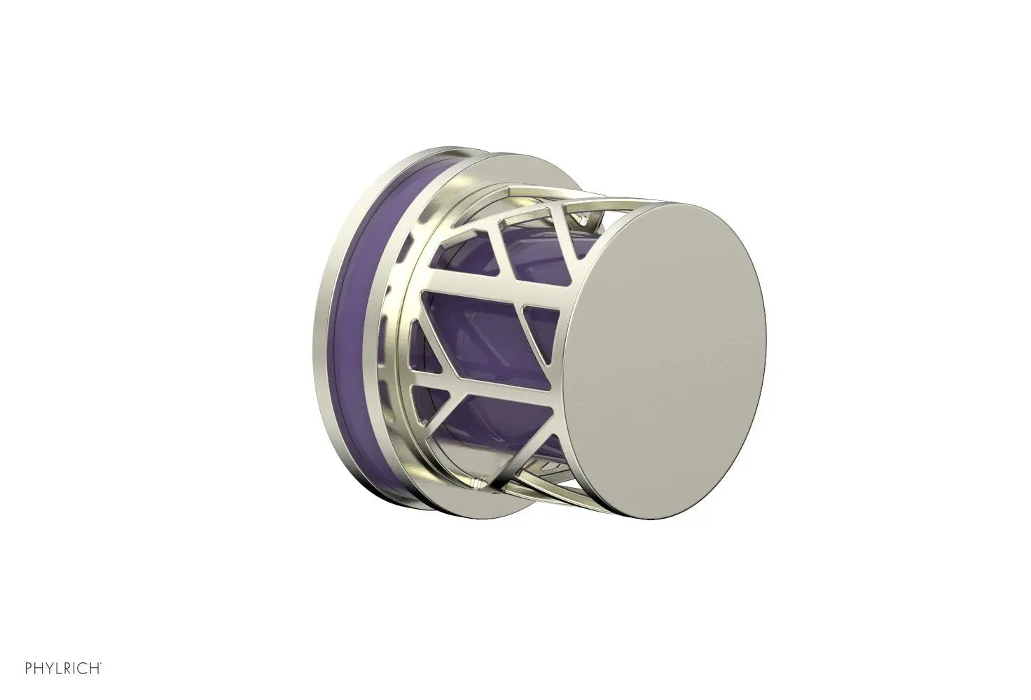 Phylrich JOLIE Volume Control/Diverter Trim - Round Handle with "Purple" Accents by Phylrich