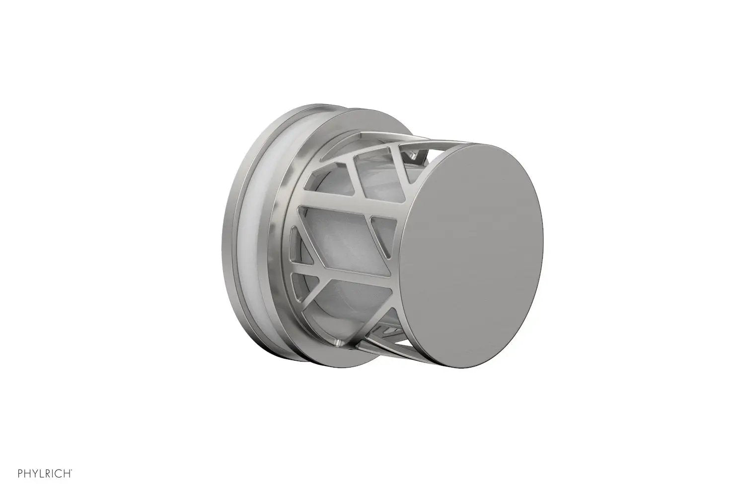 Phylrich JOLIE Volume Control/Diverter Trim - Round Handle with "White" Accents by Phylrich