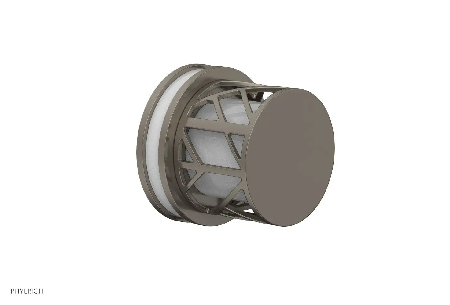 Phylrich JOLIE Volume Control/Diverter Trim - Round Handle with "White" Accents by Phylrich