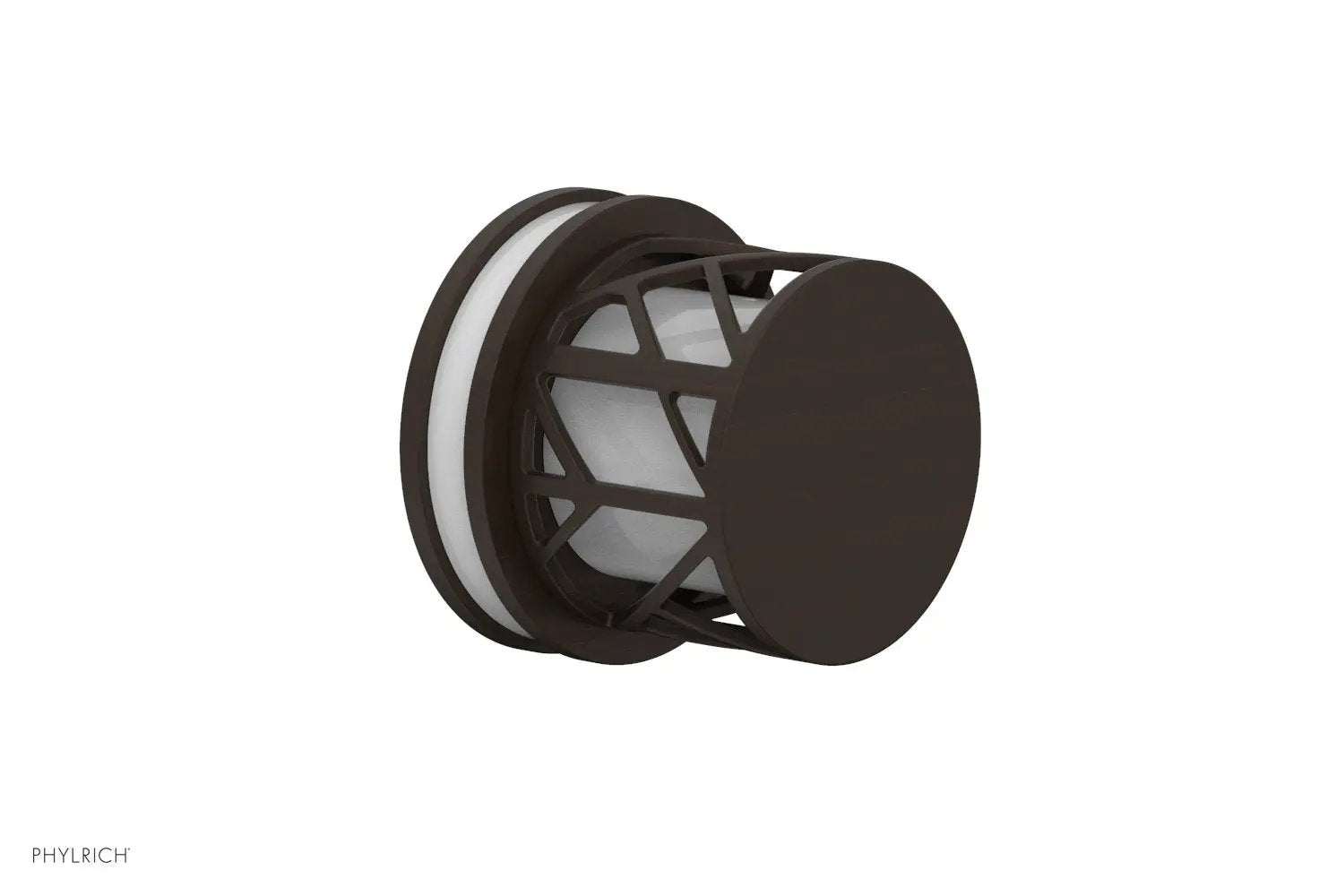 Phylrich JOLIE Volume Control/Diverter Trim - Round Handle with "White" Accents by Phylrich