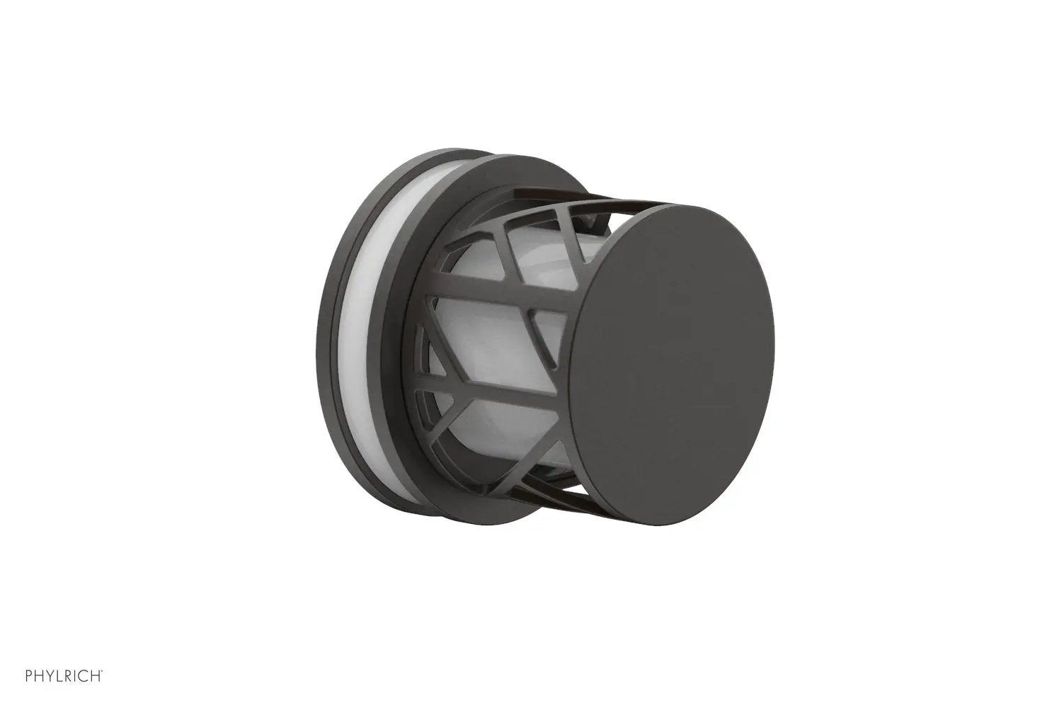 Phylrich JOLIE Volume Control/Diverter Trim - Round Handle with "White" Accents by Phylrich