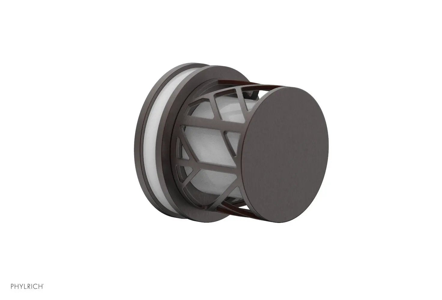 Phylrich JOLIE Volume Control/Diverter Trim - Round Handle with "White" Accents by Phylrich