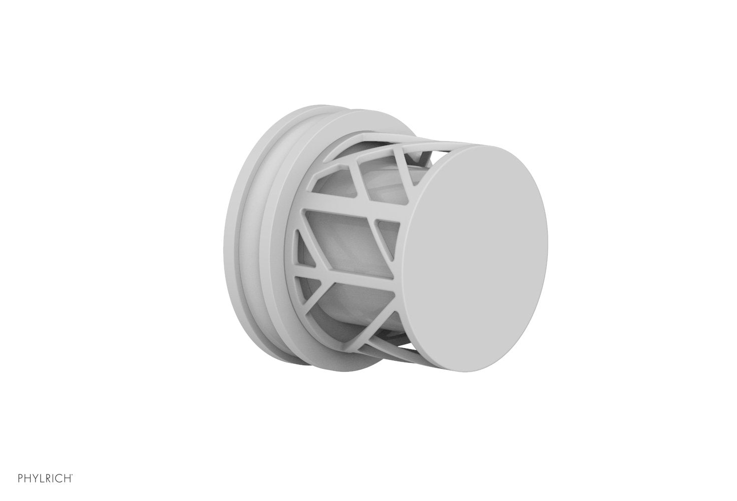 Phylrich JOLIE Volume Control/Diverter Trim - Round Handle with "White" Accents