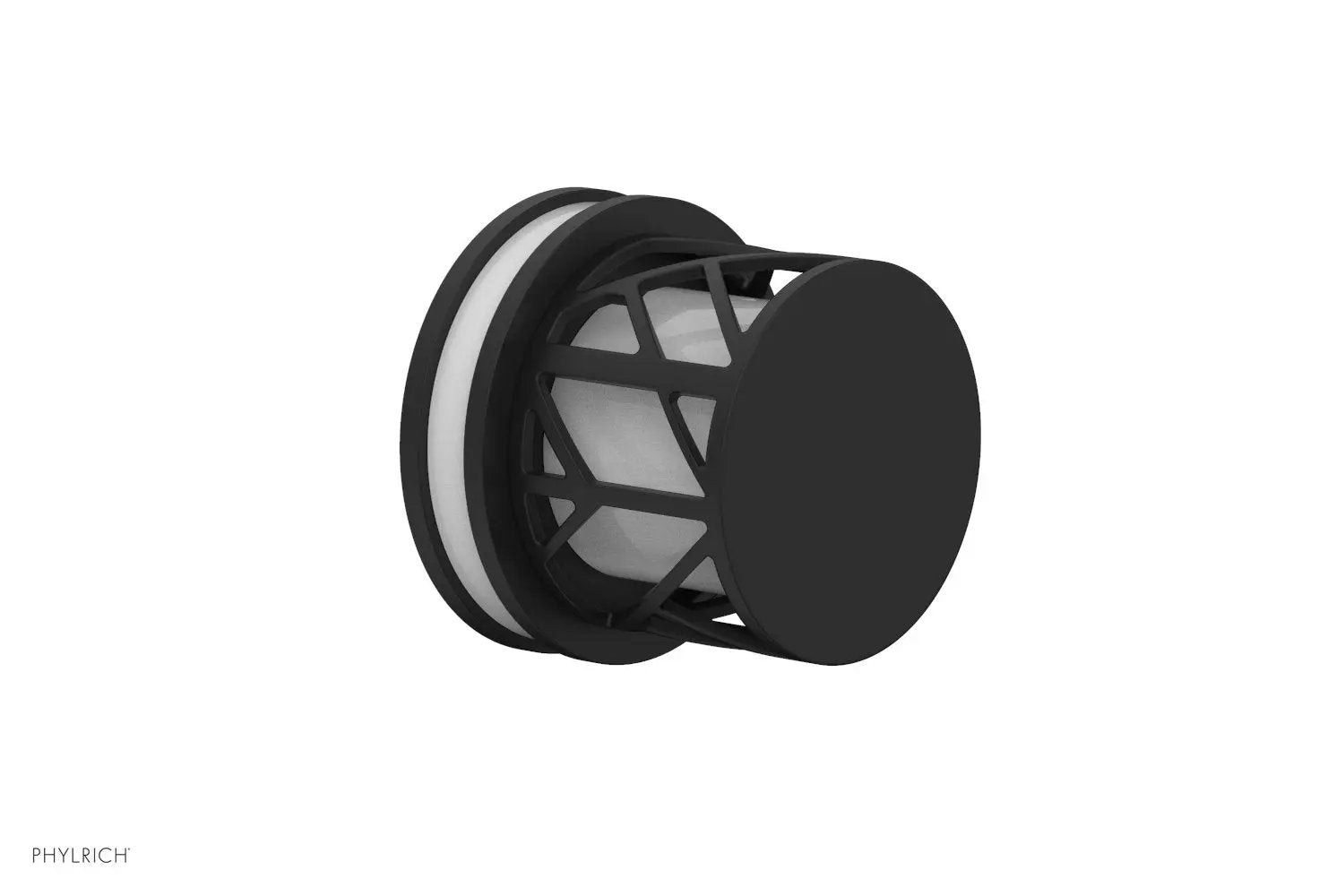 Phylrich JOLIE Volume Control/Diverter Trim - Round Handle with "White" Accents by Phylrich