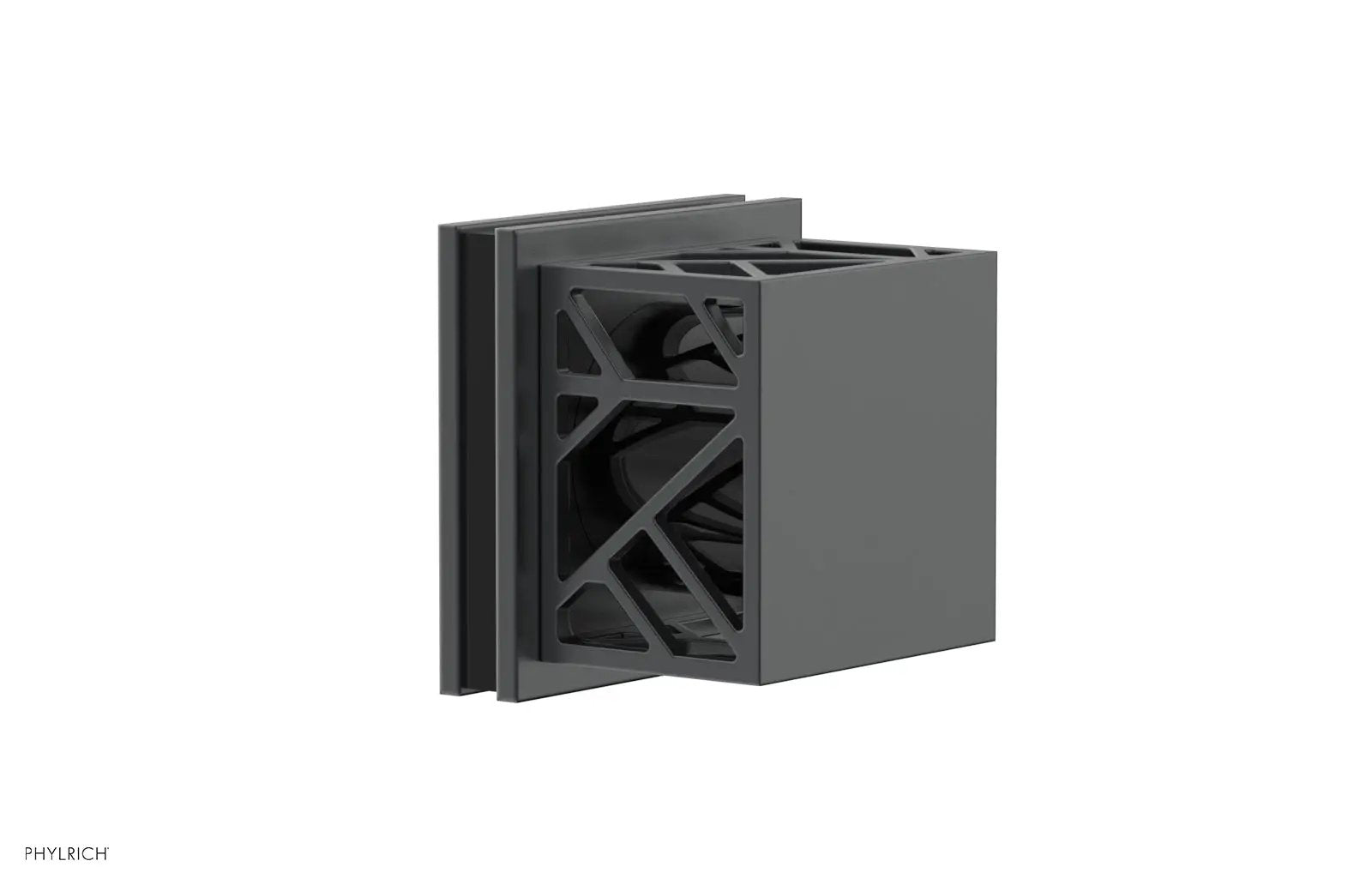 Phylrich JOLIE Volume Control/Diverter Trim - Square Handle with "Black" Accents by Phylrich
