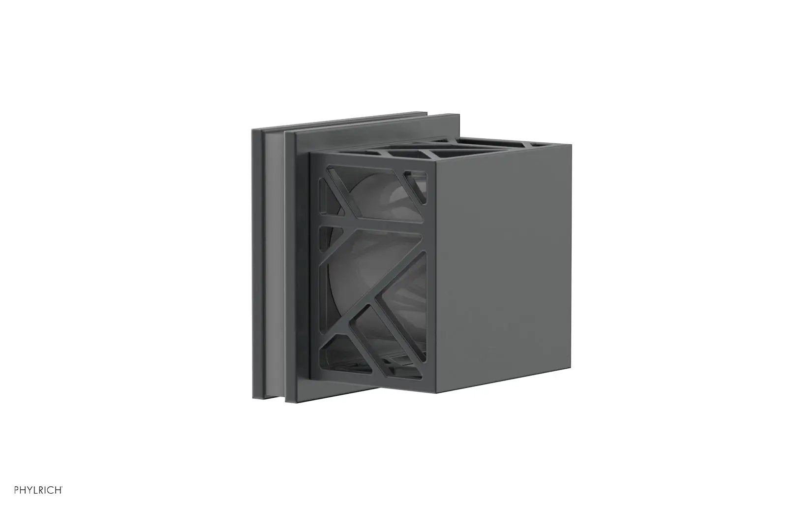 Phylrich JOLIE Volume Control/Diverter Trim - Square Handle with "Grey" Accents by Phylrich