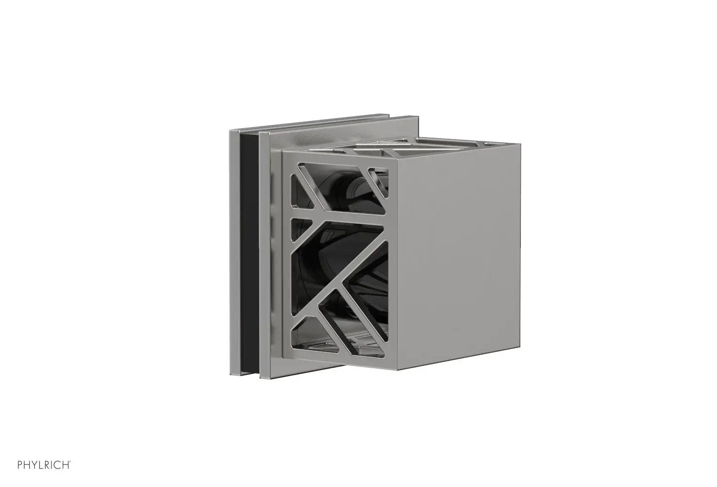 Phylrich JOLIE Volume Control/Diverter Trim - Square Handle with "Black" Accents by Phylrich