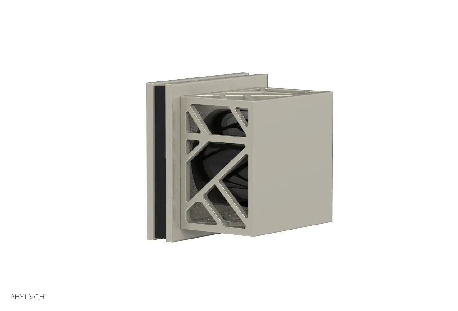 Phylrich JOLIE Volume Control/Diverter Trim - Square Handle with "Black" Accents by Phylrich