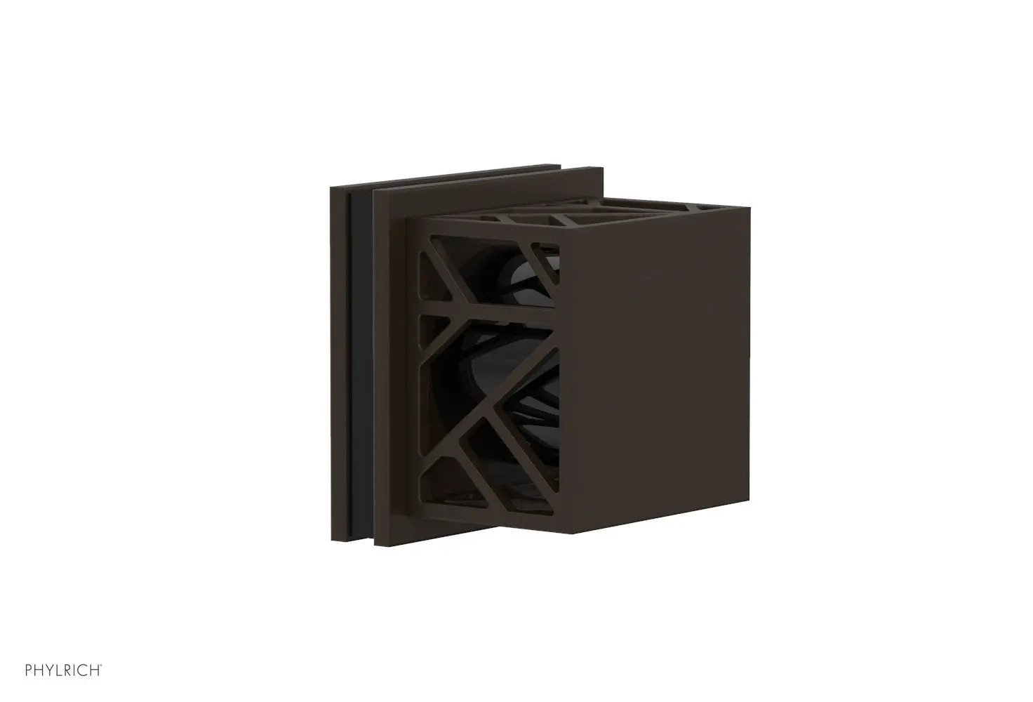 Phylrich JOLIE Volume Control/Diverter Trim - Square Handle with "Black" Accents by Phylrich