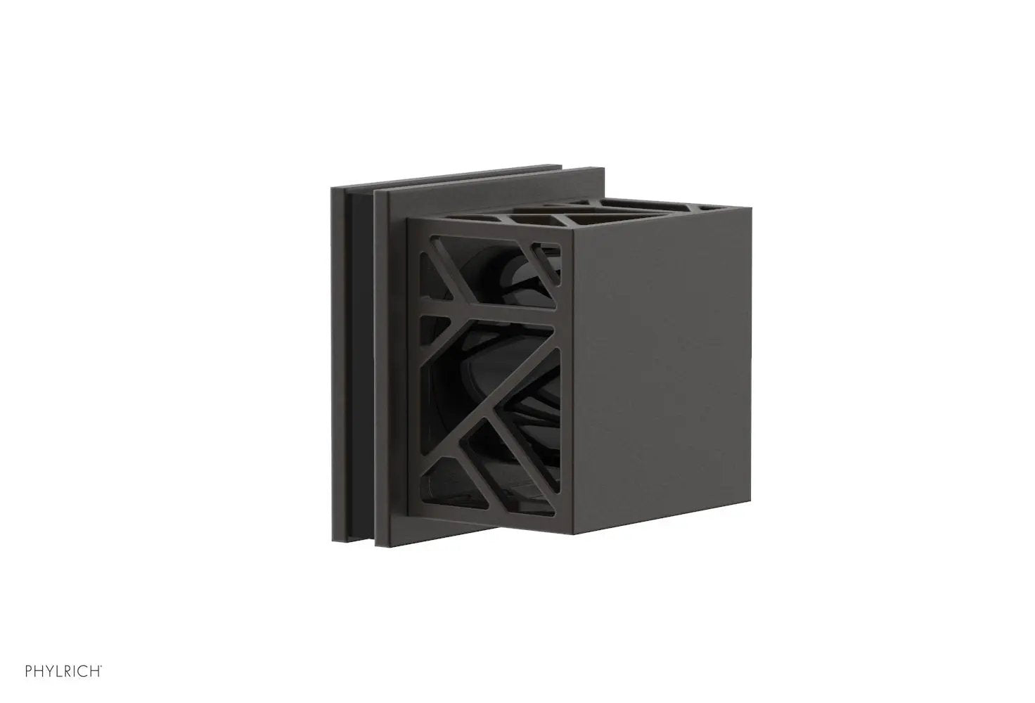 Phylrich JOLIE Volume Control/Diverter Trim - Square Handle with "Black" Accents by Phylrich