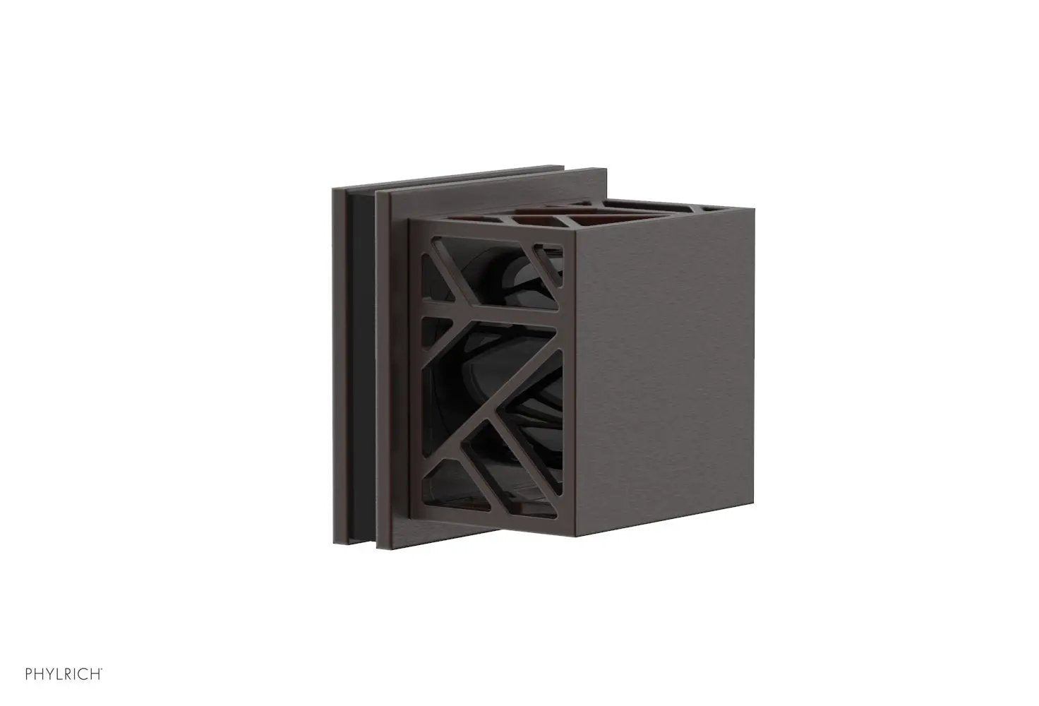 Phylrich JOLIE Volume Control/Diverter Trim - Square Handle with "Black" Accents by Phylrich