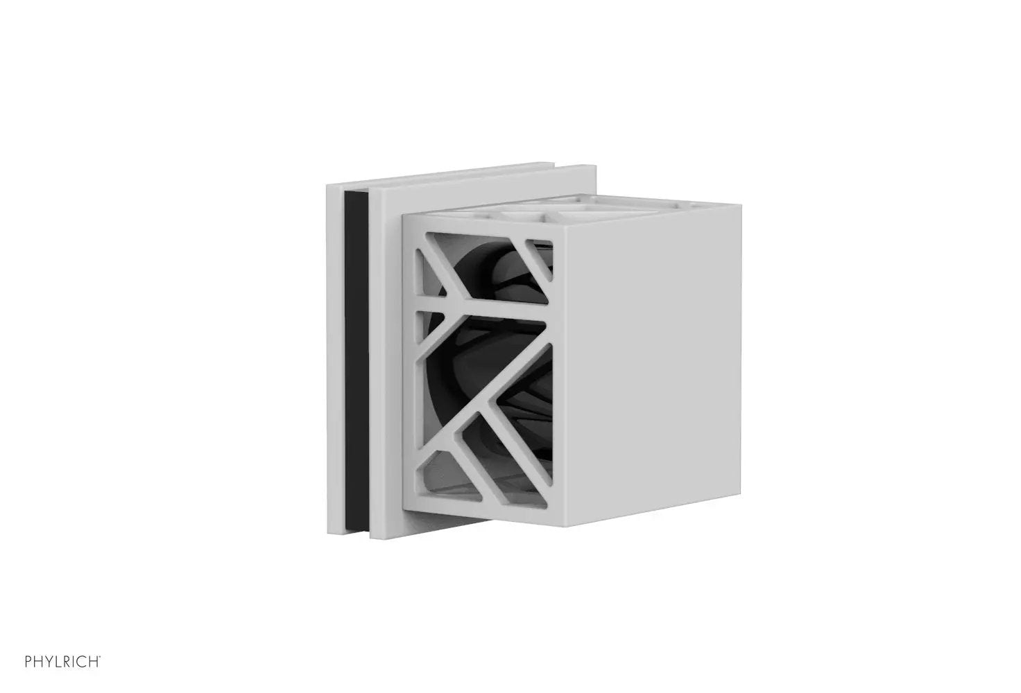Phylrich JOLIE Volume Control/Diverter Trim - Square Handle with "Black" Accents by Phylrich