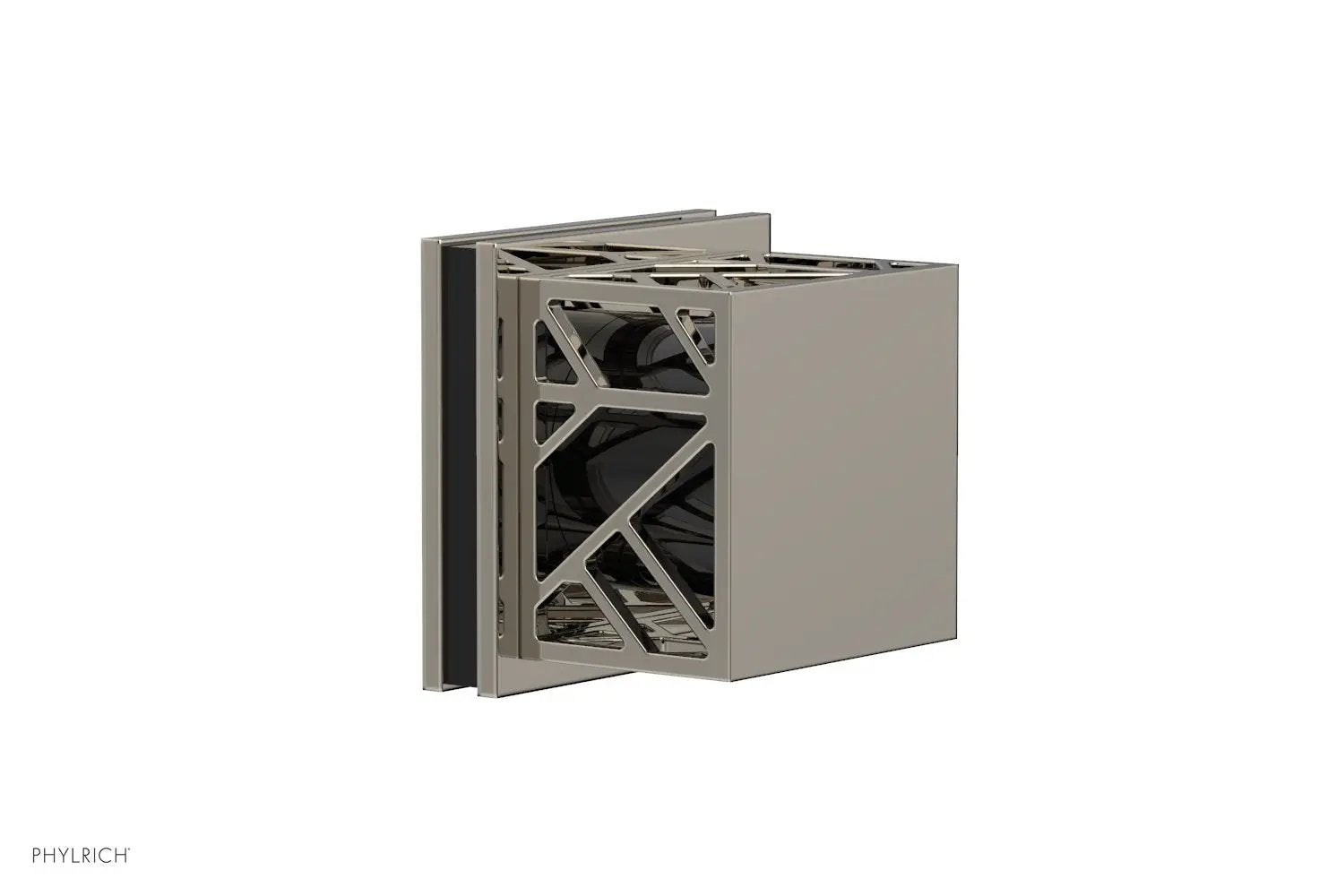 Phylrich JOLIE Volume Control/Diverter Trim - Square Handle with "Black" Accents by Phylrich