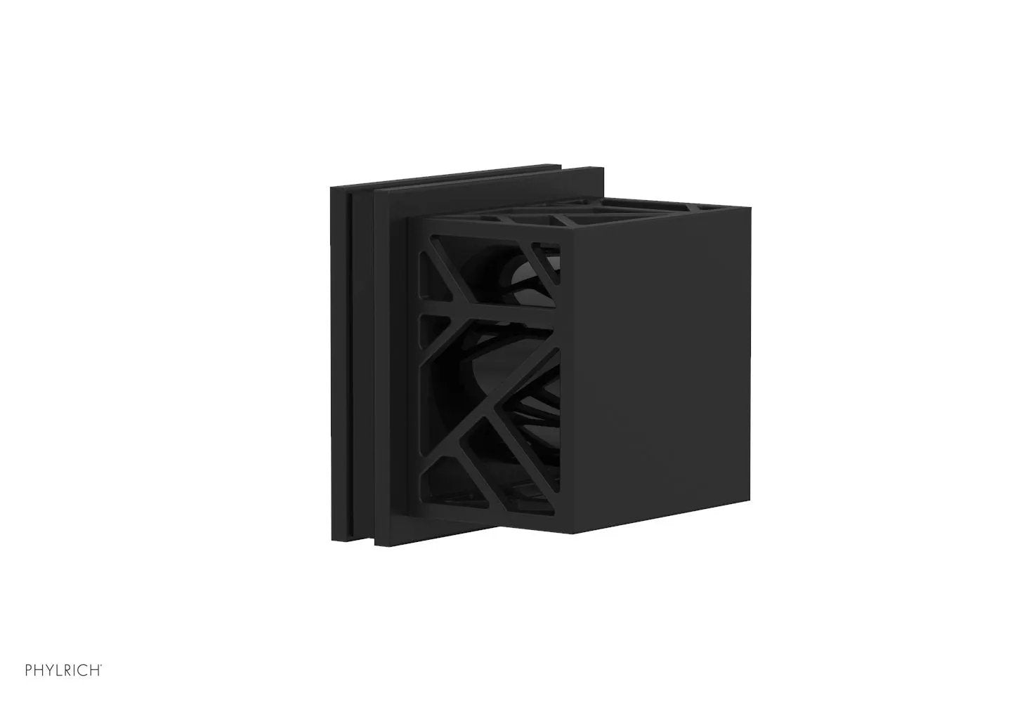 Phylrich JOLIE Volume Control/Diverter Trim - Square Handle with "Black" Accents by Phylrich