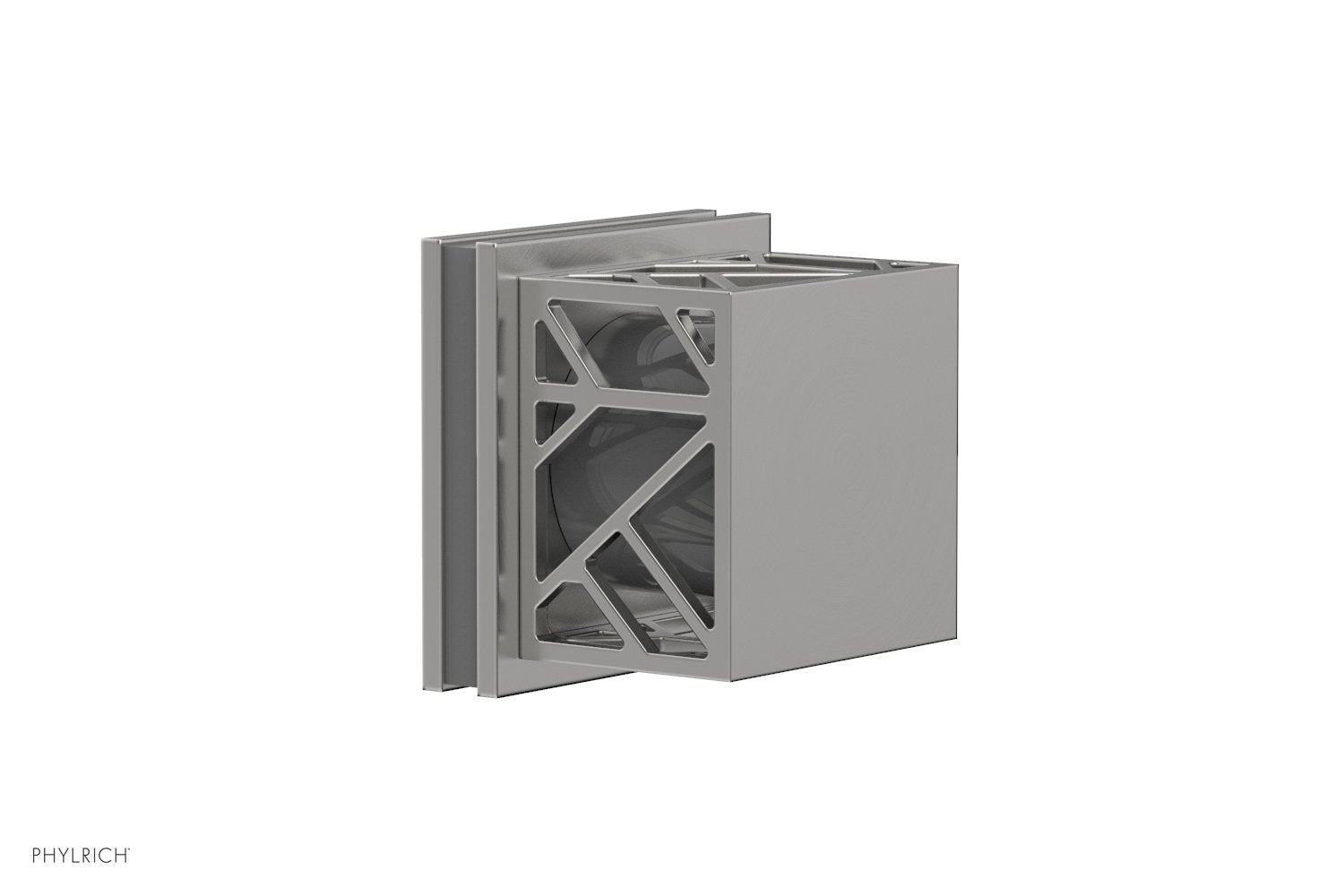 Phylrich JOLIE Volume Control/Diverter Trim - Square Handle with "Grey" Accents