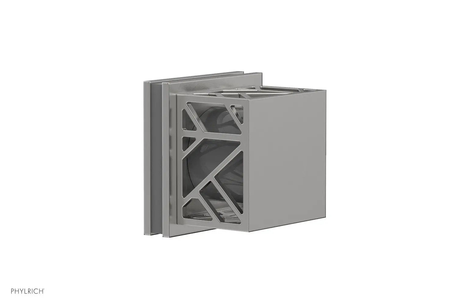 Phylrich JOLIE Volume Control/Diverter Trim - Square Handle with "Grey" Accents by Phylrich