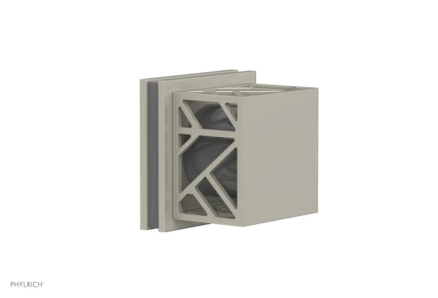 Phylrich JOLIE Volume Control/Diverter Trim - Square Handle with "Grey" Accents by Phylrich