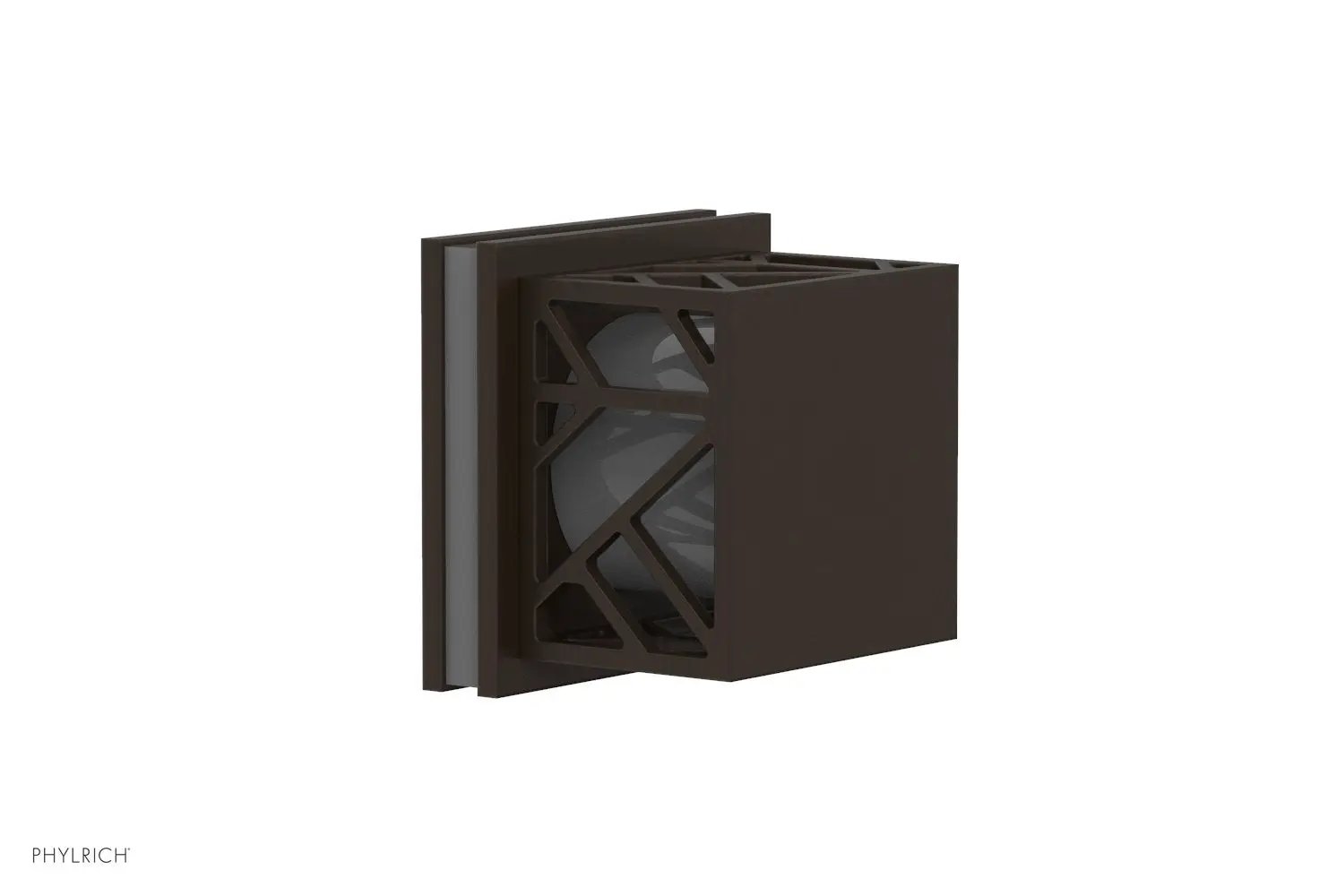 Phylrich JOLIE Volume Control/Diverter Trim - Square Handle with "Grey" Accents by Phylrich