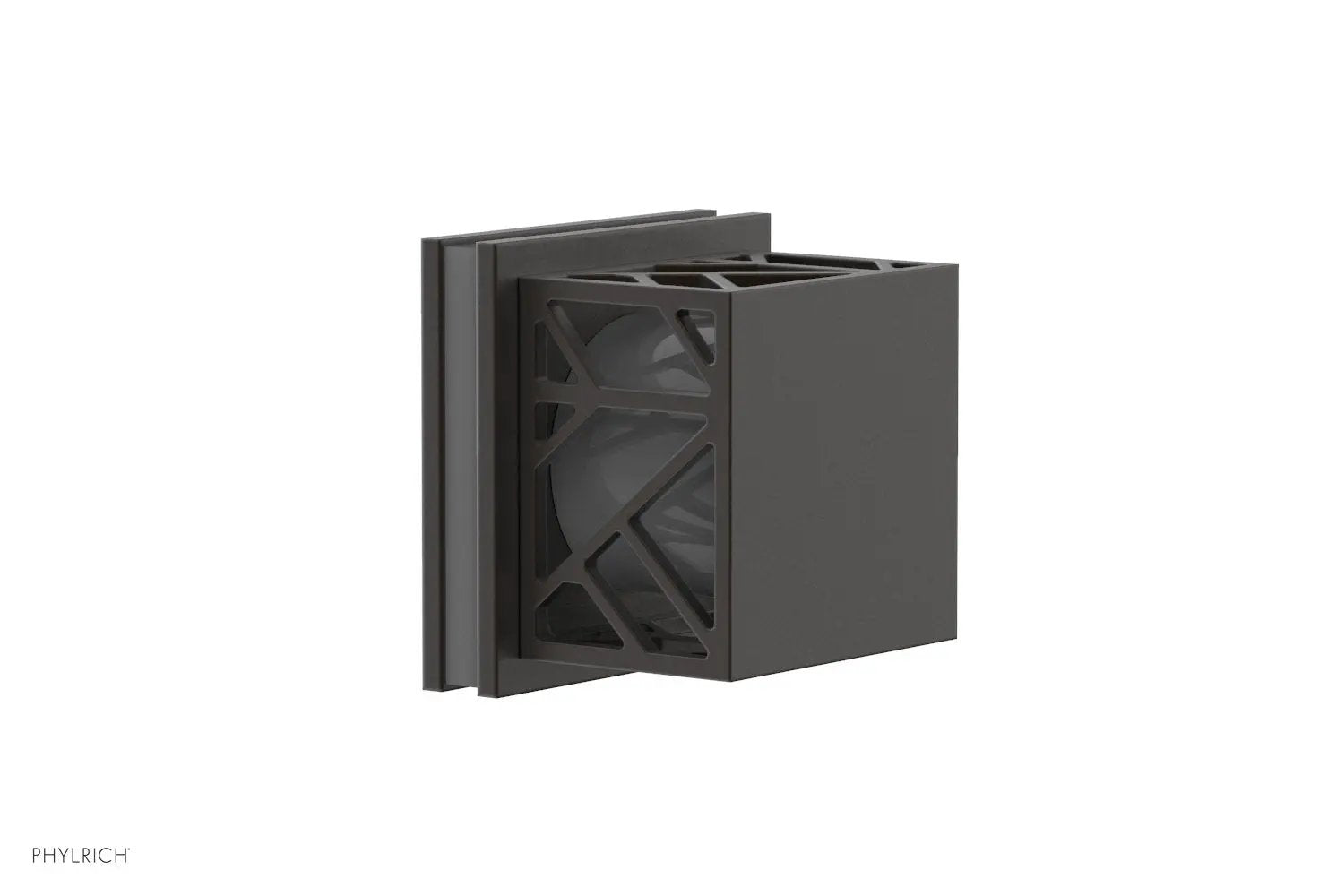 Phylrich JOLIE Volume Control/Diverter Trim - Square Handle with "Grey" Accents by Phylrich