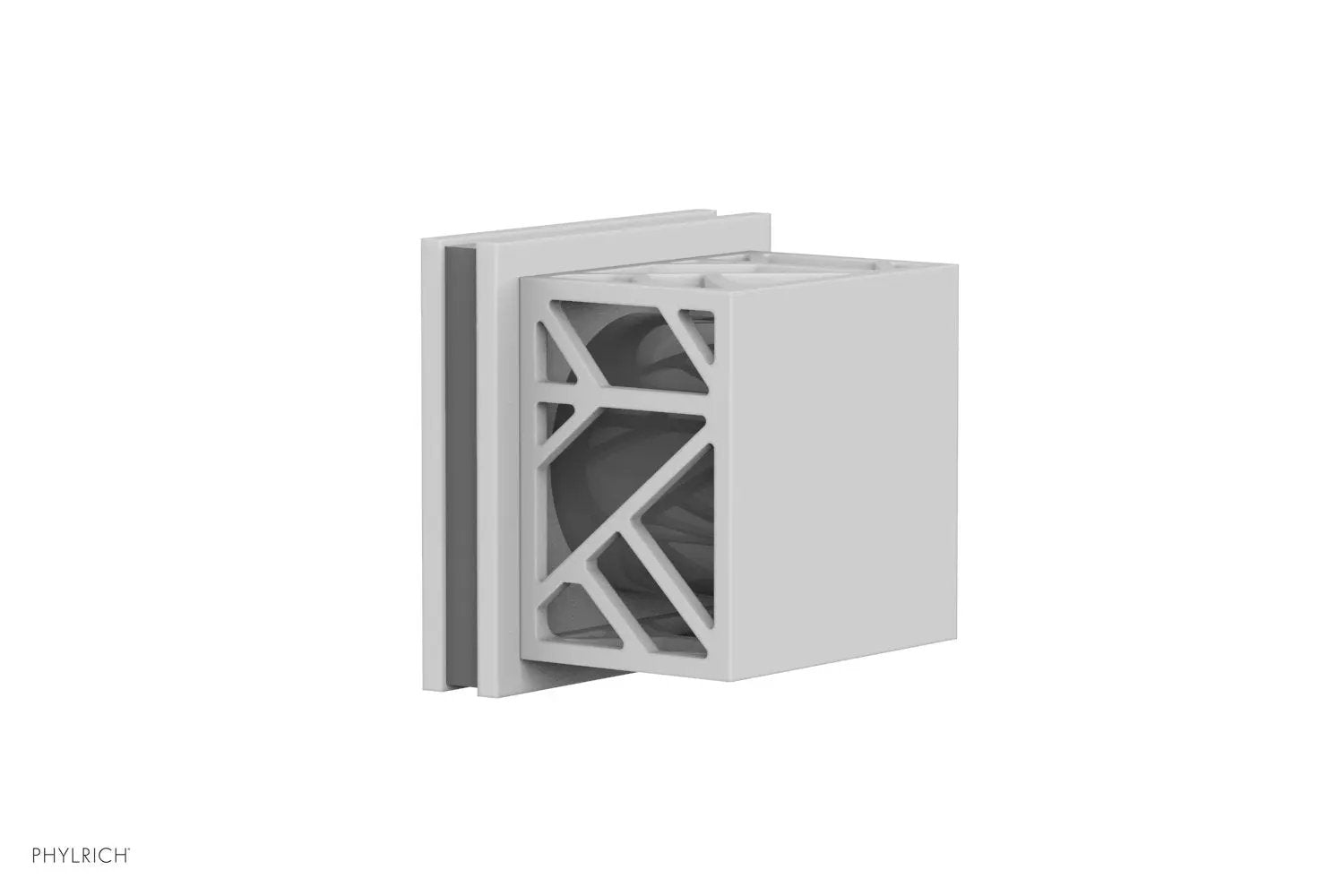 Phylrich JOLIE Volume Control/Diverter Trim - Square Handle with "Grey" Accents by Phylrich