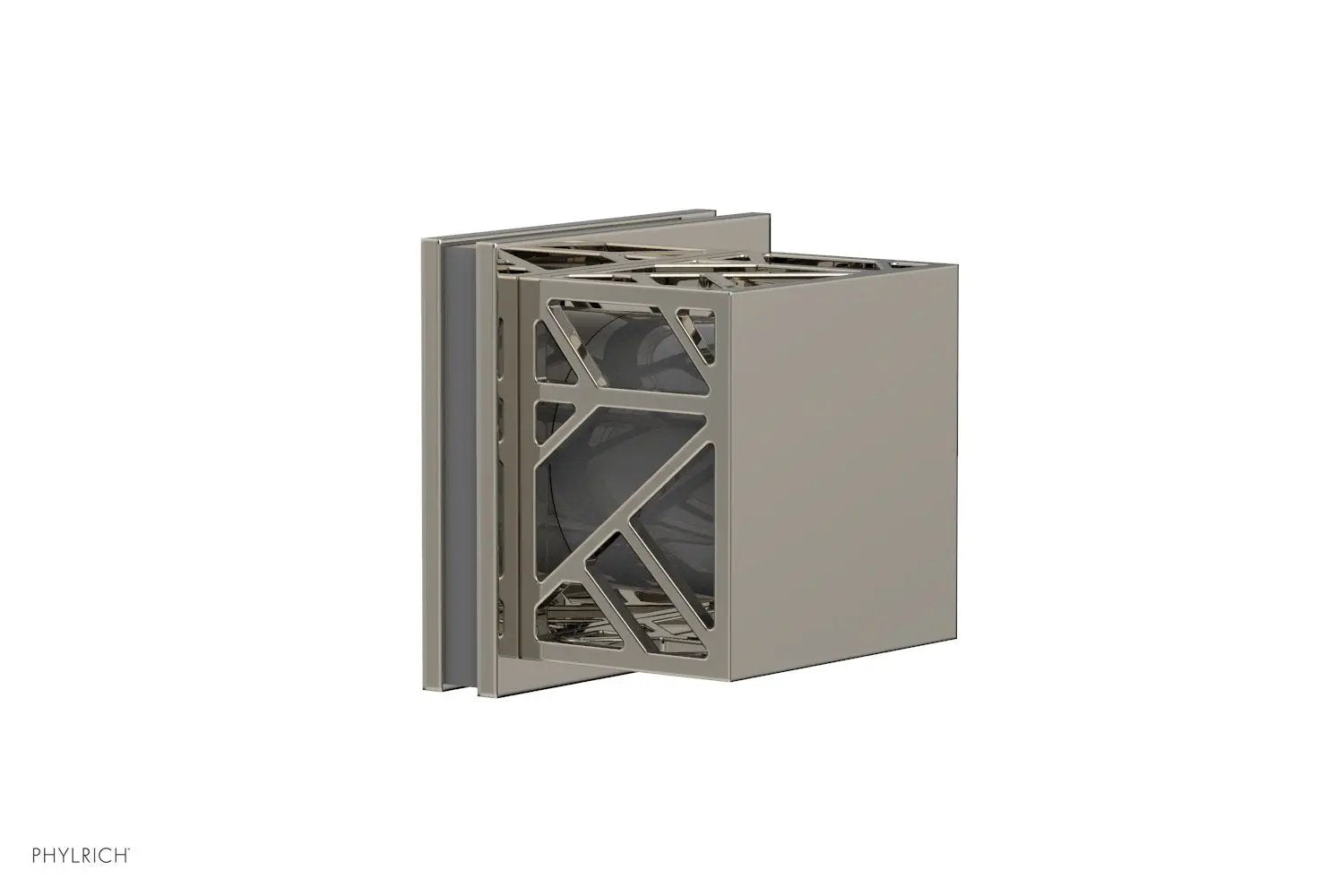 Phylrich JOLIE Volume Control/Diverter Trim - Square Handle with "Grey" Accents by Phylrich