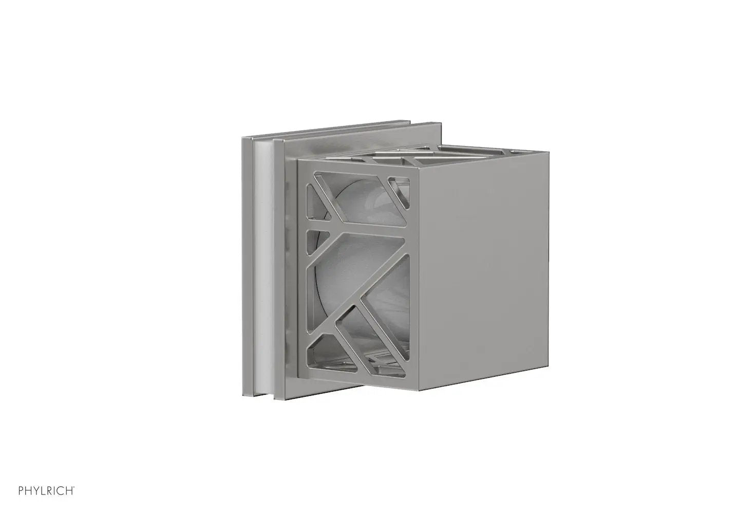 Phylrich JOLIE Volume Control/Diverter Trim - Square Handle with "White" Accents by Phylrich