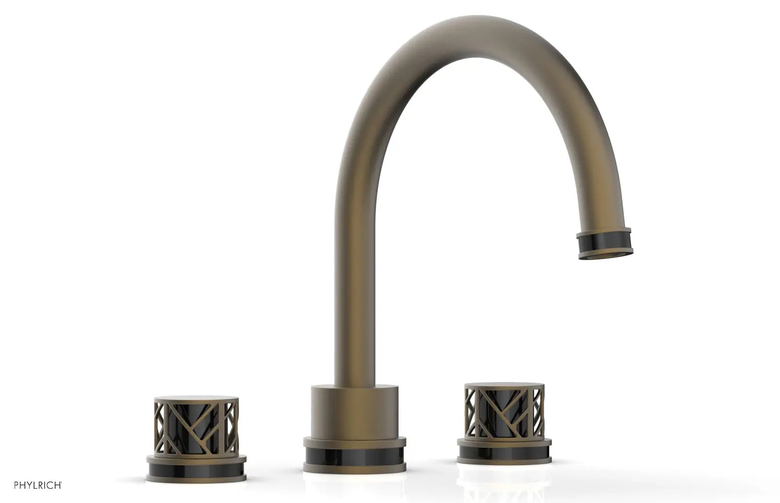 Phylrich JOLIE Deck Tub Set - Round Handles with "Black" Accents by Phylrich
