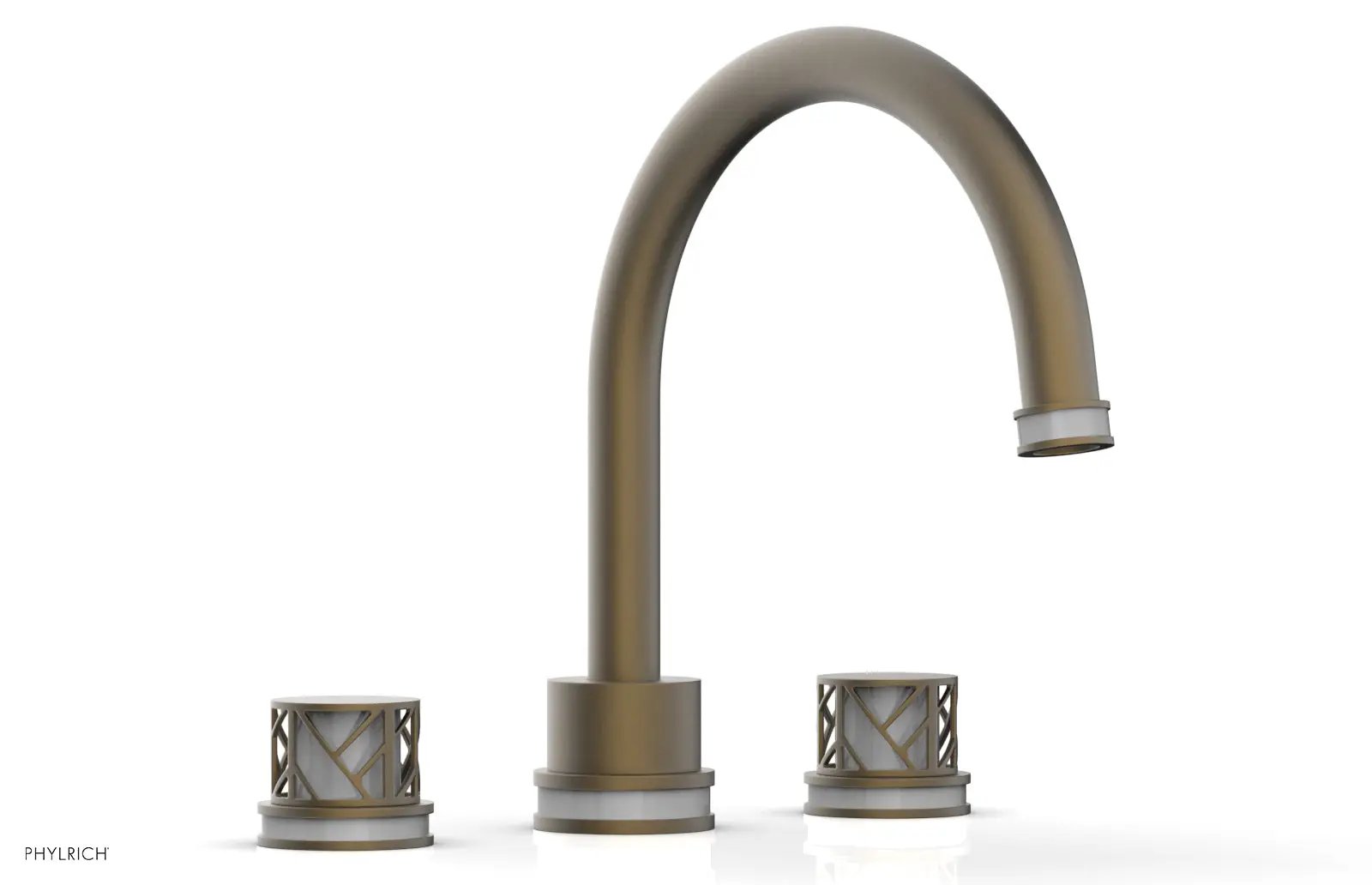 Phylrich JOLIE Deck Tub Set - Round Handles with "Grey" Accents by Phylrich