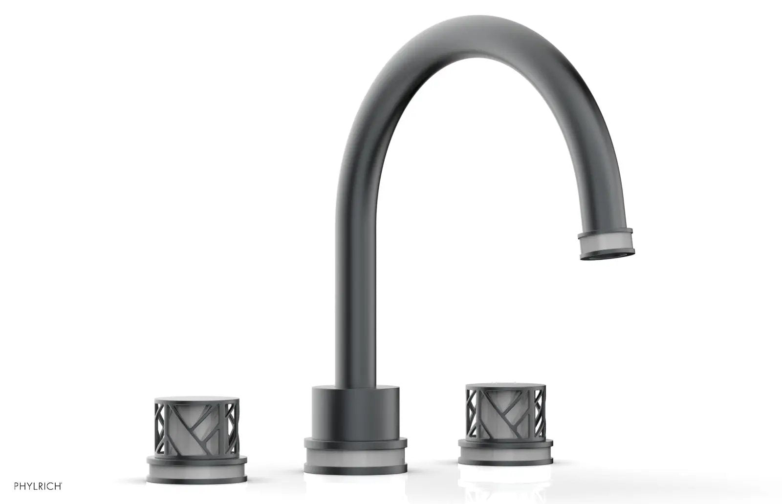 Phylrich JOLIE Deck Tub Set - Round Handles with "Grey" Accents by Phylrich