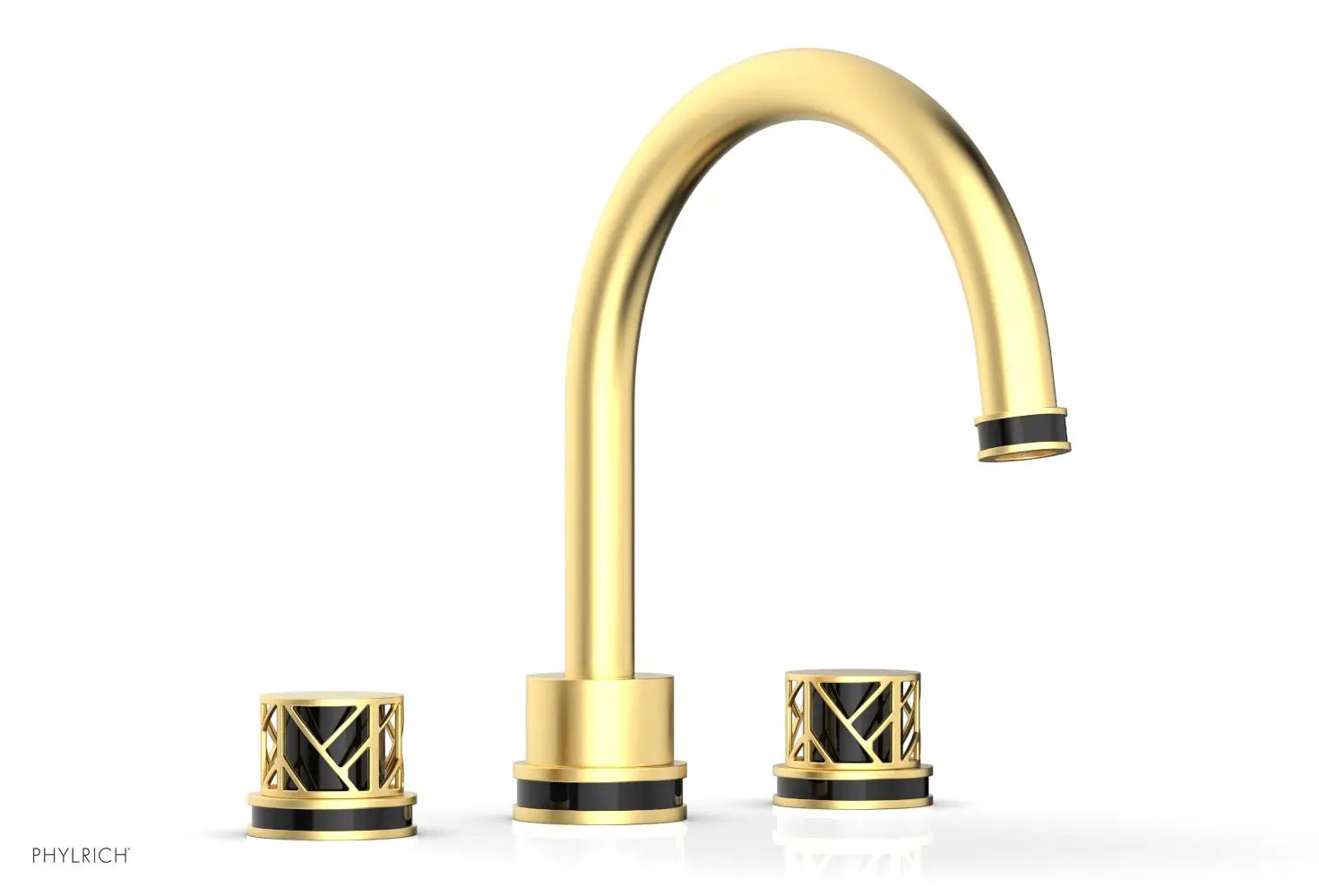 Phylrich JOLIE Deck Tub Set - Round Handles with "Black" Accents by Phylrich