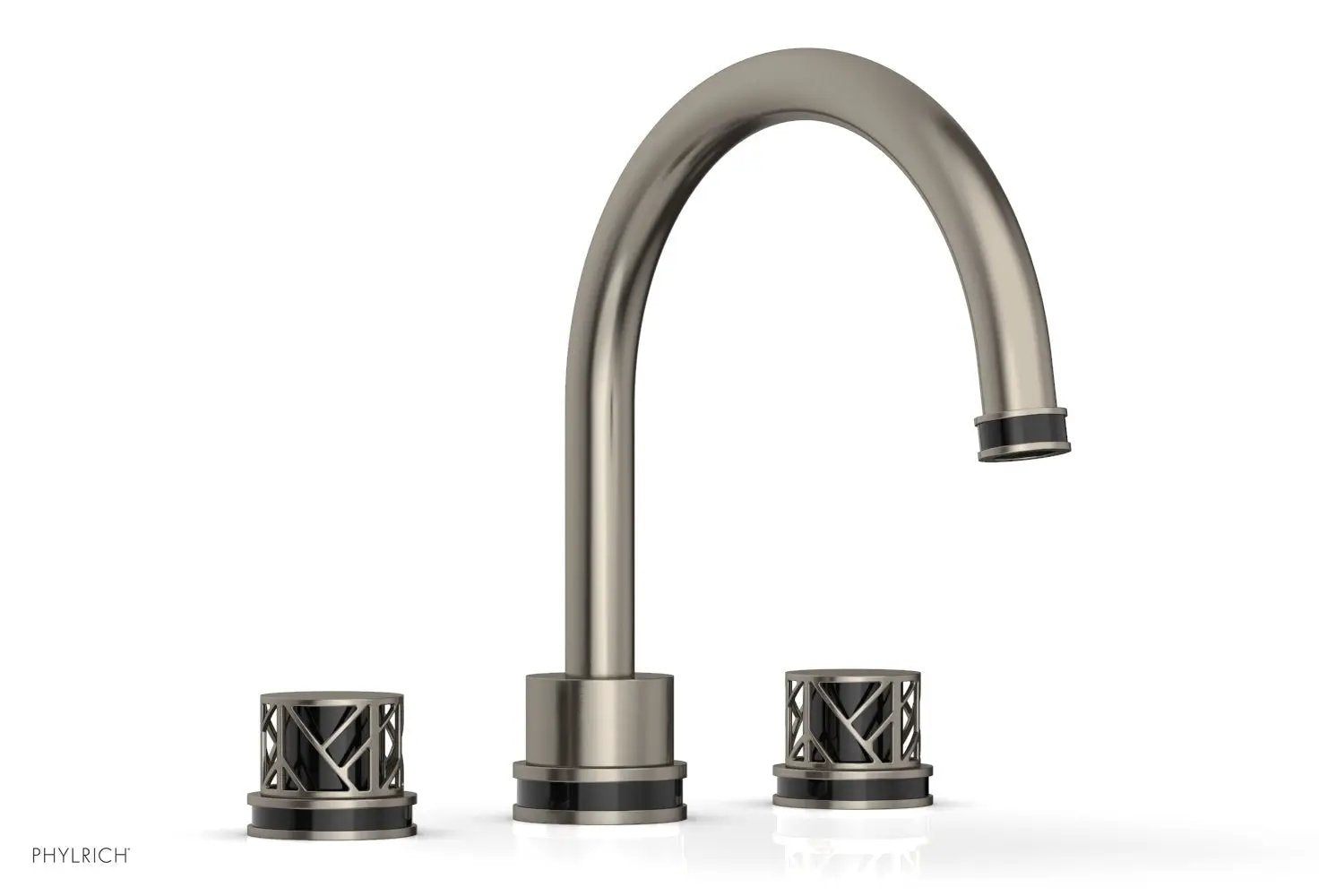 Phylrich JOLIE Deck Tub Set - Round Handles with "Black" Accents by Phylrich