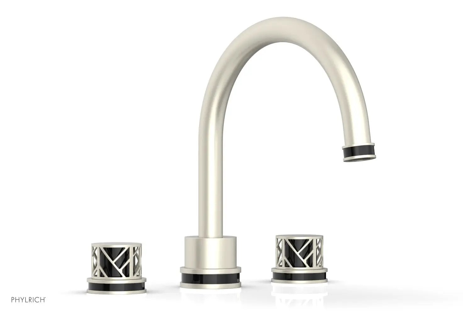Phylrich JOLIE Deck Tub Set - Round Handles with "Black" Accents by Phylrich