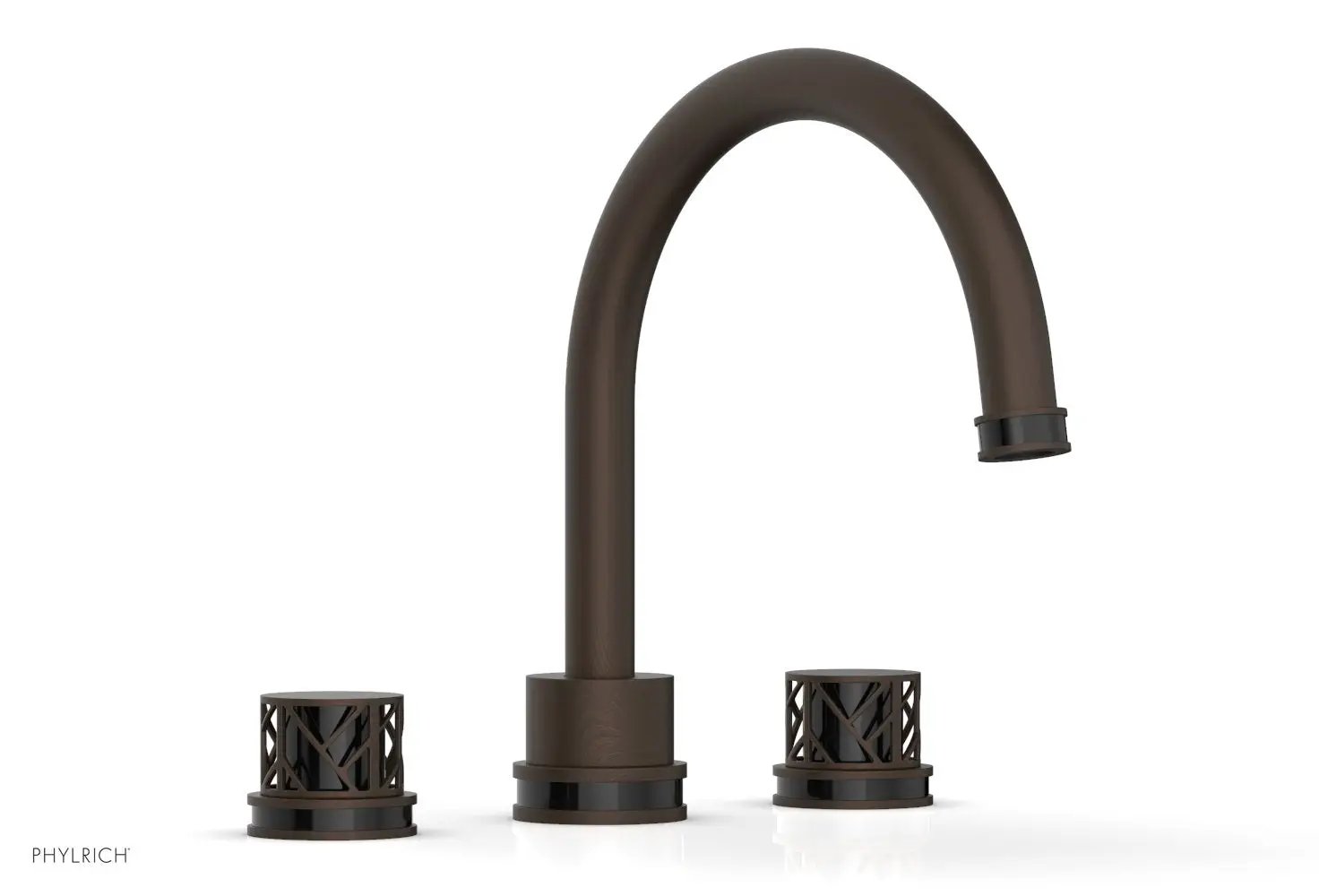 Phylrich JOLIE Deck Tub Set - Round Handles with "Black" Accents by Phylrich