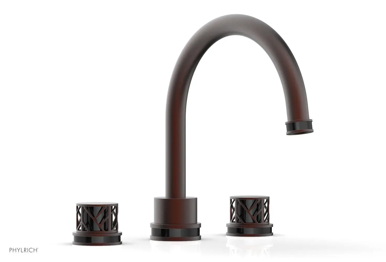 Phylrich JOLIE Deck Tub Set - Round Handles with "Black" Accents by Phylrich