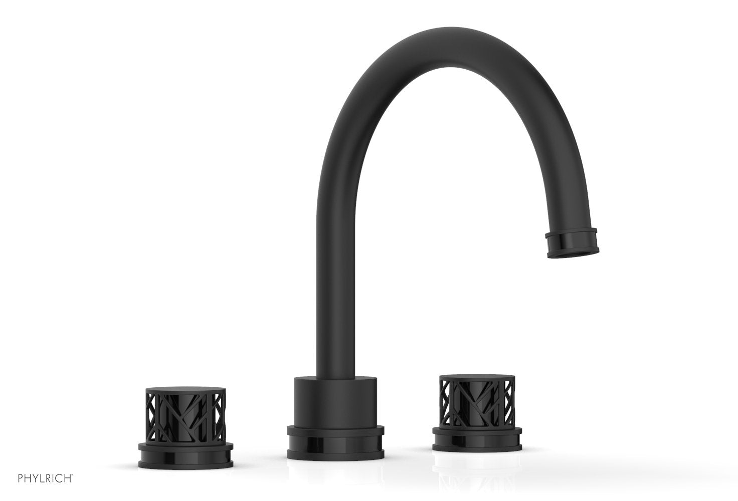 Phylrich JOLIE Deck Tub Set - Round Handles with "Black" Accents