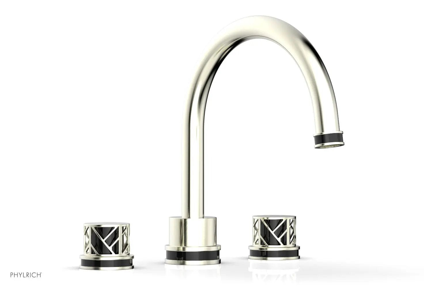 Phylrich JOLIE Deck Tub Set - Round Handles with "Black" Accents by Phylrich