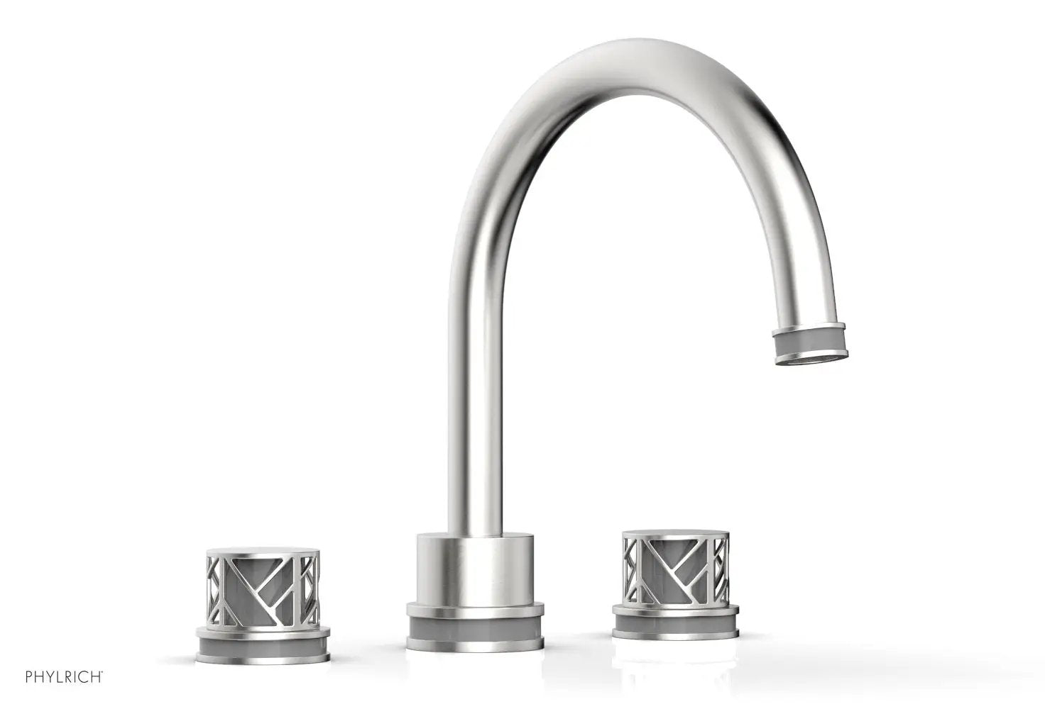 Phylrich JOLIE Deck Tub Set - Round Handles with "Grey" Accents by Phylrich