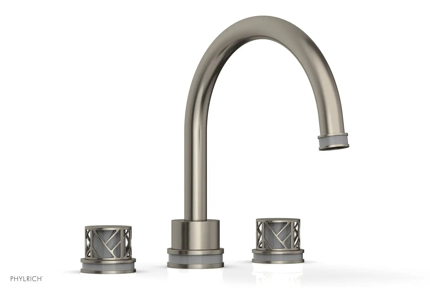 Phylrich JOLIE Deck Tub Set - Round Handles with "Grey" Accents by Phylrich