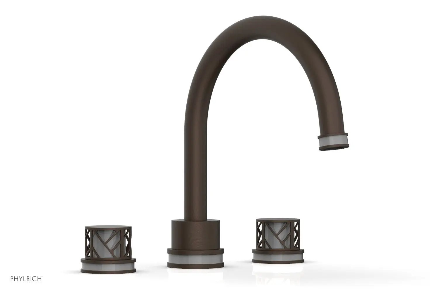 Phylrich JOLIE Deck Tub Set - Round Handles with "Grey" Accents by Phylrich