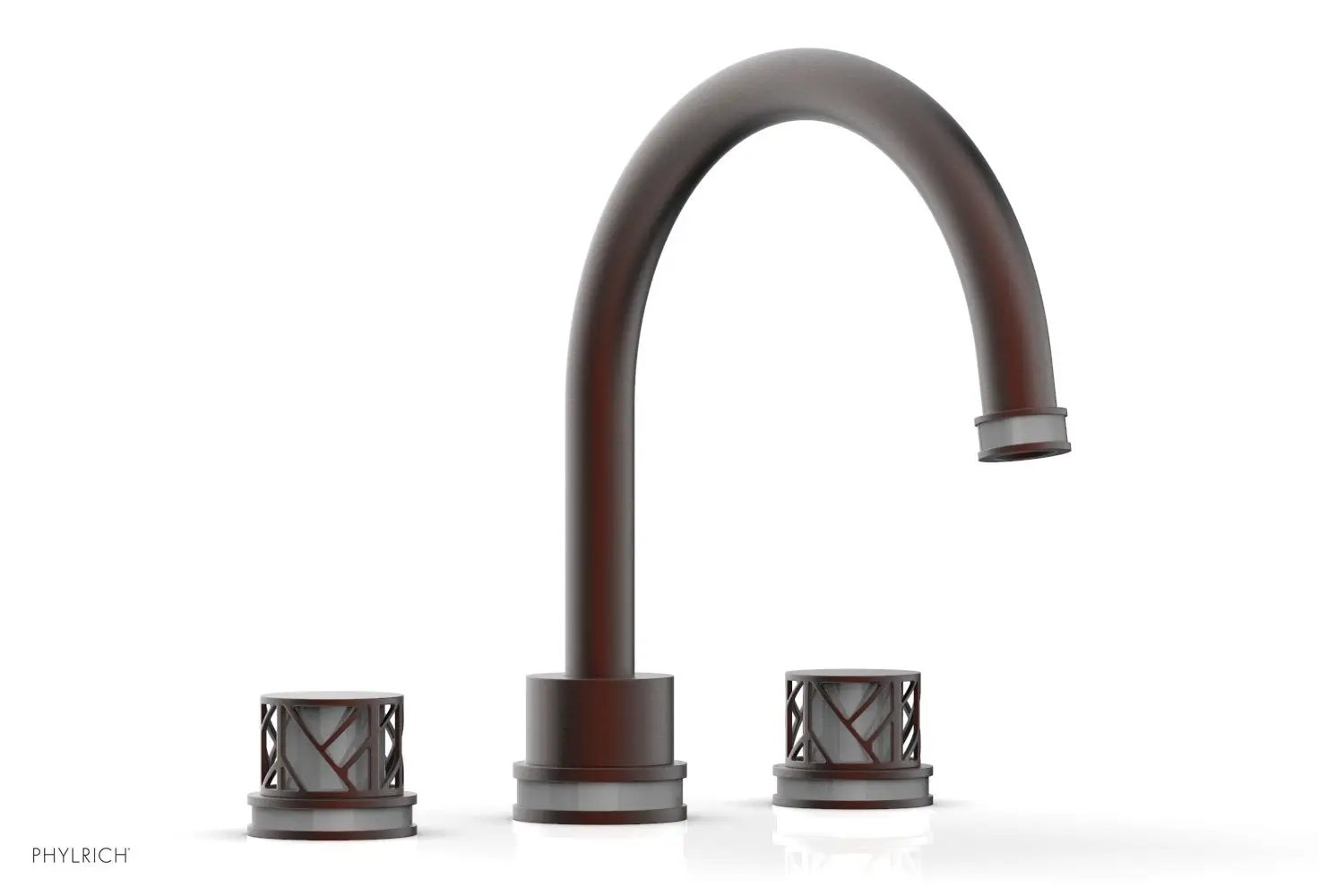 Phylrich JOLIE Deck Tub Set - Round Handles with "Grey" Accents by Phylrich