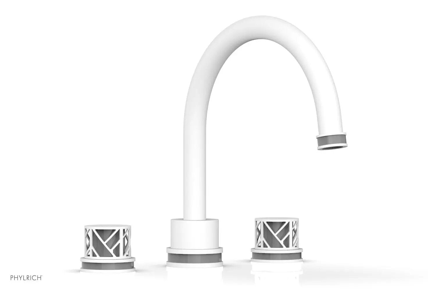 Phylrich JOLIE Deck Tub Set - Round Handles with "Grey" Accents by Phylrich