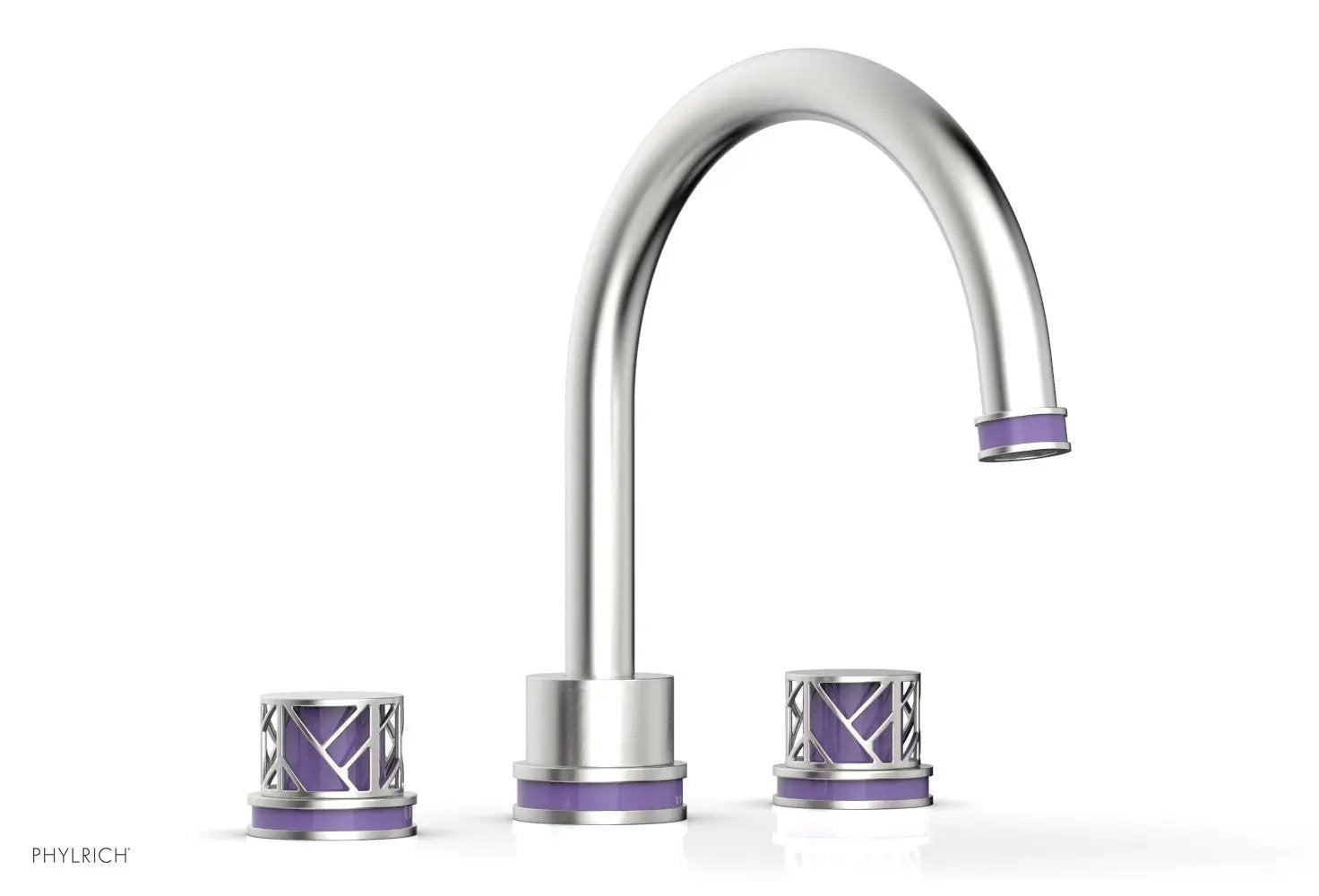 Phylrich JOLIE Deck Tub Set - Round Handles with "Purple" Accents by Phylrich