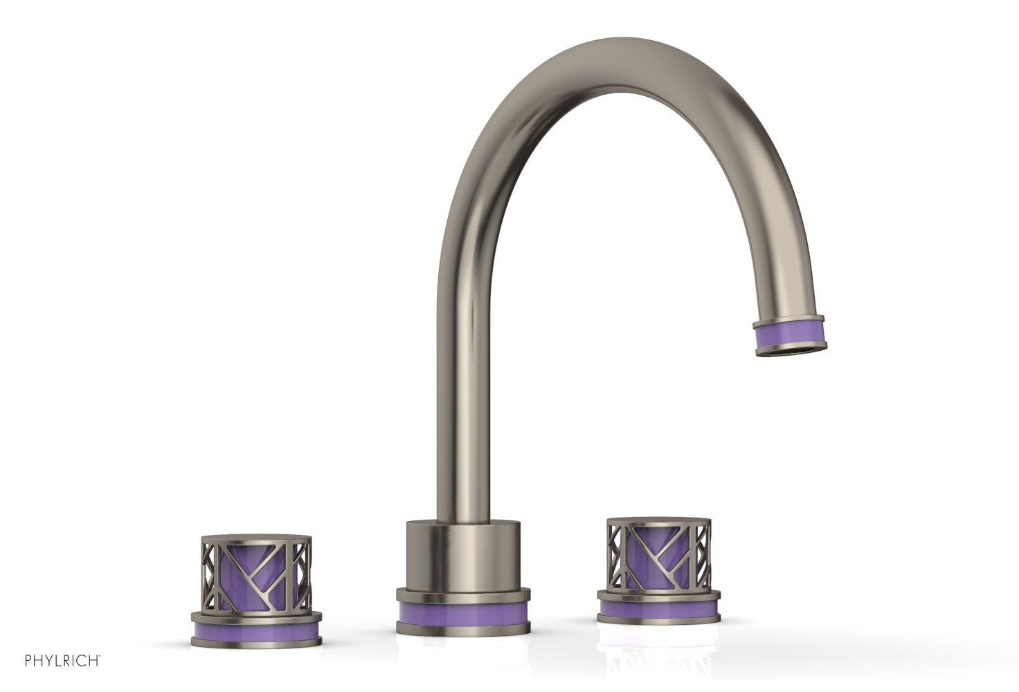 Phylrich JOLIE Deck Tub Set - Round Handles with "Purple" Accents