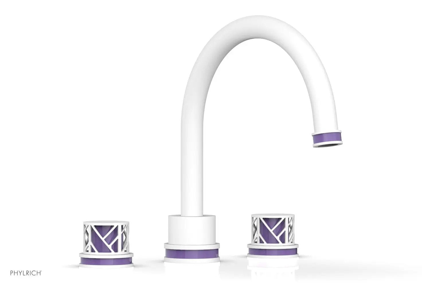 Phylrich JOLIE Deck Tub Set - Round Handles with "Purple" Accents by Phylrich