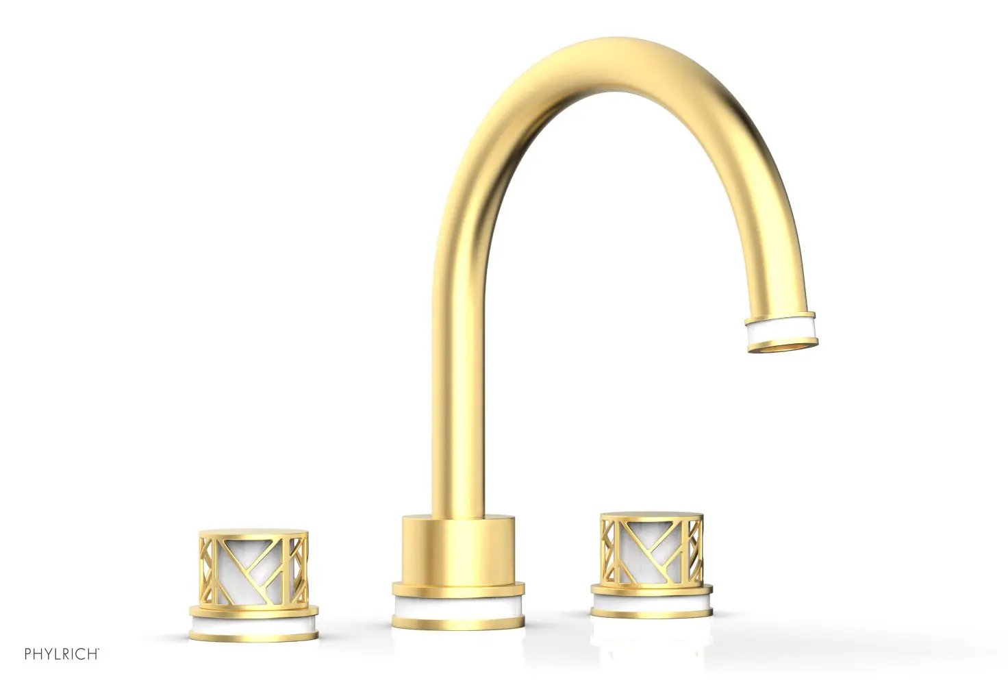 Phylrich JOLIE Deck Tub Set - Round Handles with "White" Accents by Phylrich
