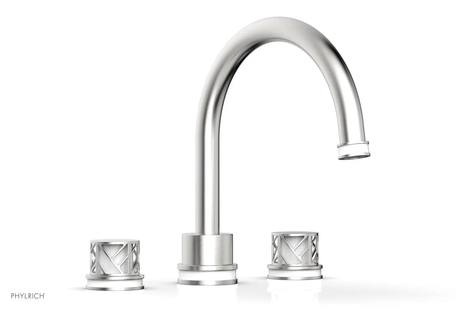 Phylrich JOLIE Deck Tub Set - Round Handles with "White" Accents by Phylrich